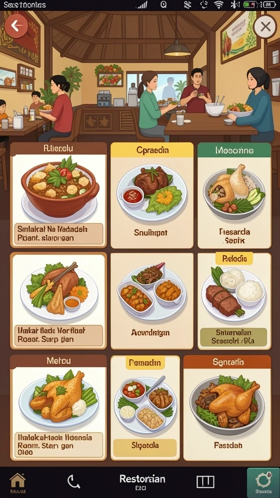 Tangkapan layar pertama menunjukkan antarmuka utama yang menarik.