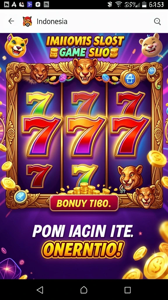 Tampilan mesin slot yang penuh warna.