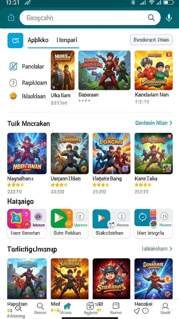 Tampilan utama yang menarik dan mudah dinavigasi.