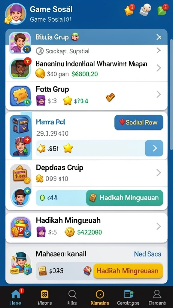 Fitur multiplayer yang memungkinkan berinteraksi dengan pemain lain.