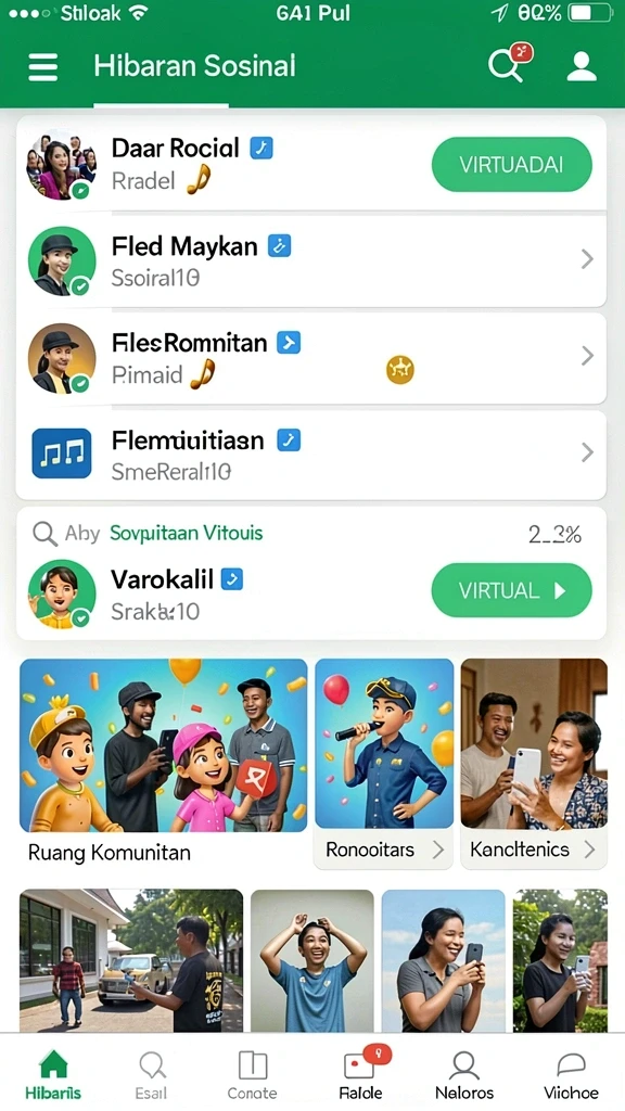 Tampilan level yang menarik dan penuh warna.