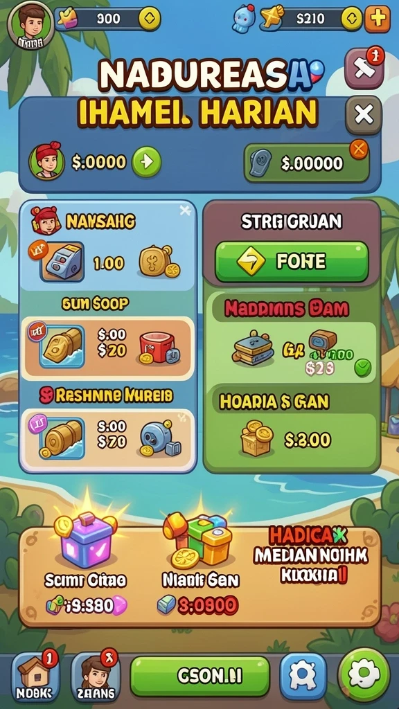 Screenshot menggambarkan daftar lagu terbaru dalam game.