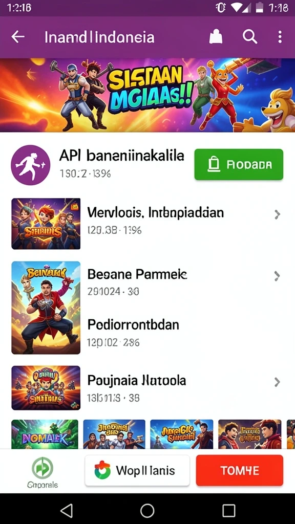 Tampilan awal aplikasi P200M yang menarik.