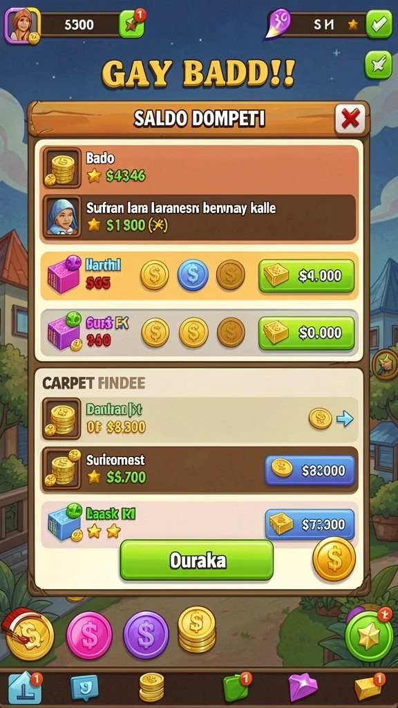 Tampilan fitur bonus yang menggembirakan.