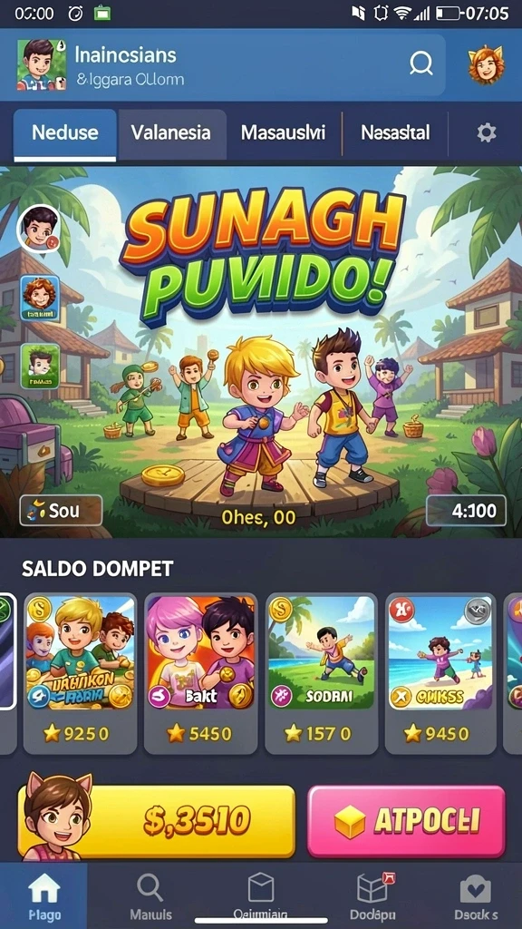 Tampilan utama aplikasi QQ1221 yang menarik dan intuitif.