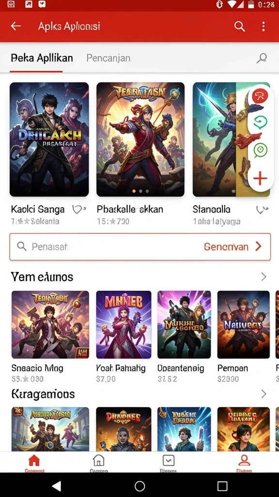 Beragam permainan seru yang bisa dipilih.
