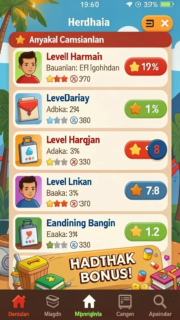 Beragam permainan yang cocok untuk semua kalangan.