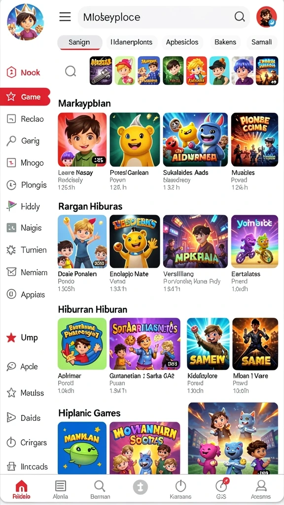 Screenshot menunjukkan tampilan antarmuka permainan yang memukau.
