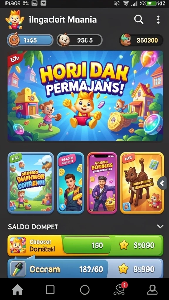 Beragam permainan menarik untuk pilihan yang lebih banyak.